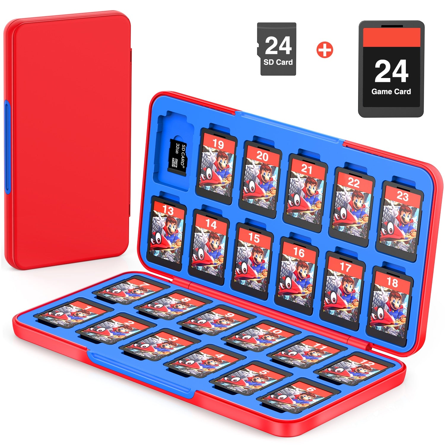 Elden Ring Print 24 Grid Nintendo Switch Game Case Holder Magnetic Box Game  Card Storage Case