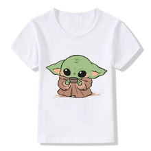 Load image into Gallery viewer, Yoda Star Wars Disney Kids Clothes T-Shirts Toddler T Shirts Children&#39;s Cartoons Kawaii Fashion Tops Boy Girl Outfits Tee Shirt