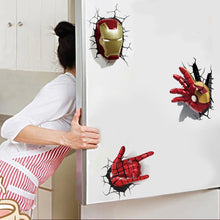 Load image into Gallery viewer, Hulk Iron Hand Mask Spider-man Wall Stickers Broken Wall Poster Wall Art Car Decal Kids Room Decor Boys Favors