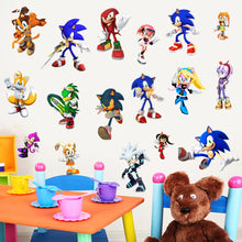 Load image into Gallery viewer, 4pcs/set PVC Sonic Wall Sticker the Hedgehog DIY Children&#39;s Room Wall Decoration Action Figure Sticker Cartoon Kids Gift