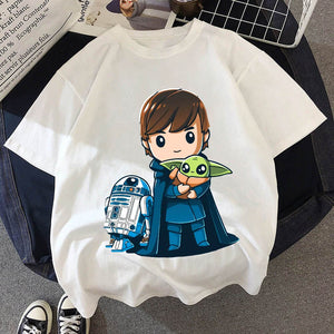 Yoda Star Wars Kids Clothes T-Shirts Toddler T Shirts Children Cartoons Gift Kawaii Fashion Cute Tops Boy Girl Outfits Tee Shirt