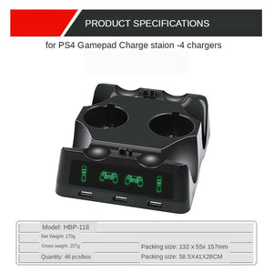 Portable 4 in 1 PS4 Controller Charger Dock Station for Playstation 4 PS4 PSVR VR Move Charging Stand for PS MOVE Controllers