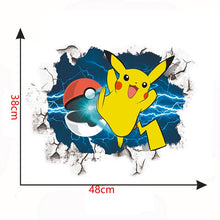 Load image into Gallery viewer, Pokemon Anime Character Stickers Pikachu Wall Stickers Kids Bedroom Kindergarten Wallpaper Decoration PVC DIY Sticker Toys