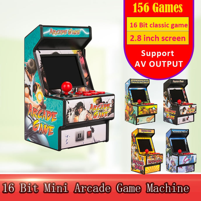 Mini Arcade Handheld Game Player 2.8 Inch Screen Built in 156 Retro Classic Games For Sega 16 Bit Portable Video Game Console