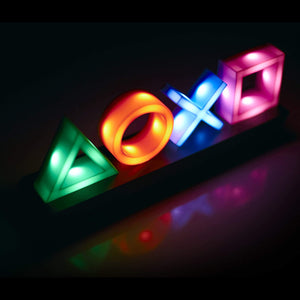 Game Icon Light Game Room Lighting LED Desktop PS4 Icons Light Atmosphere Lamp with 3 Light Modes  with USB/Battery Powered