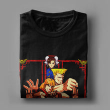 Load image into Gallery viewer, Men T-Shirt Retro street fighter Creative 100% Cotton Tee Shirt Short Sleeve T Shirt Round Neck Tops New Arrival