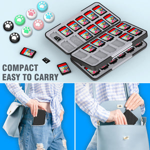 Game Accessories 48/24/16/12 In 1 Switch Game Card Case Magnetic 3D Silicone Cover Box for Nintendo Accessories