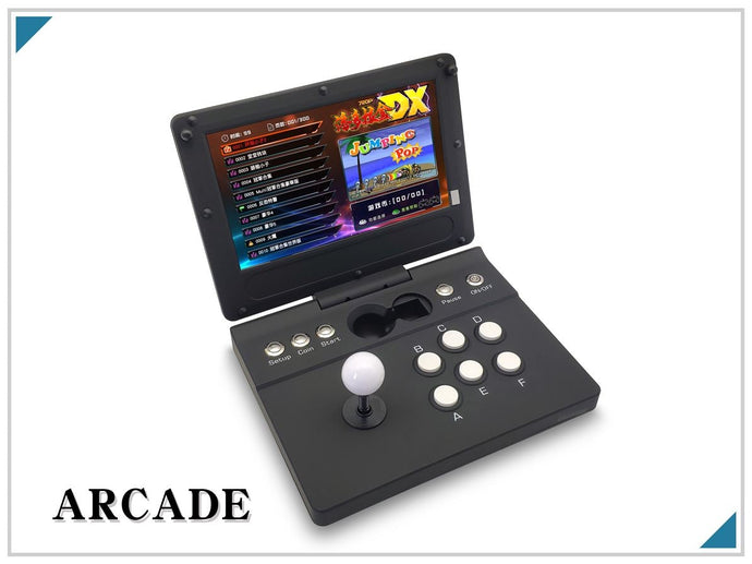 Folded Arcade Game DXS 10inch Screen Pandora Box Retro Games Console - 5000 in 1 - Black