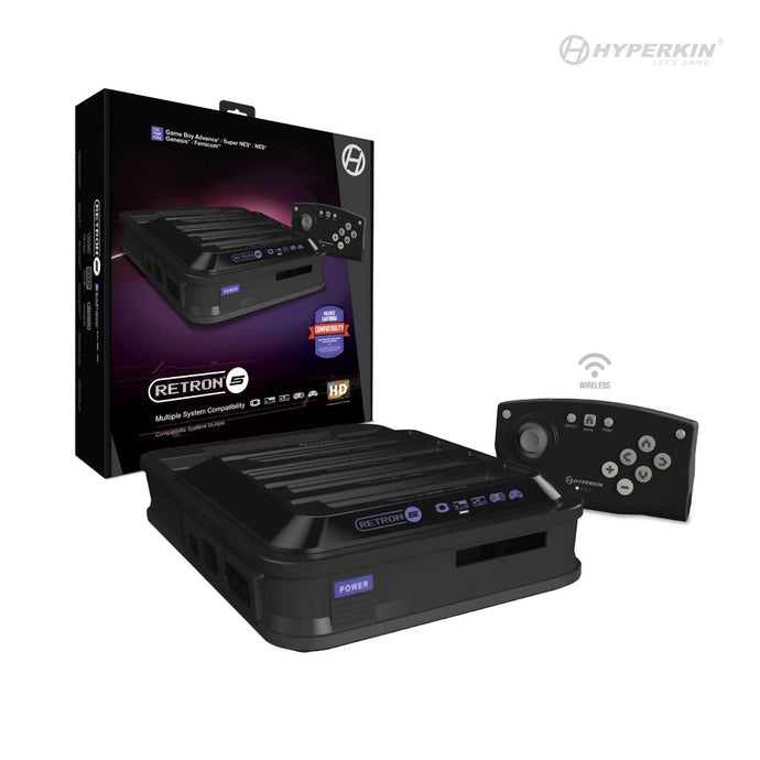 Hyperkin RetroN 5: HD Gaming Console for Game Boy Advance®/ Game Boy Color®/ Game Boy®/ Super NES®/ NES®/ Super Famicom™/ Famicom™/ Genesis®/ Mega Drive™/ Master System® (Black)