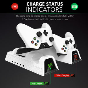 OIVO Dual Controller Charger For Xbox ONE Cooling Vertical Stand Games Storage Charging Docking Station for Xbox ONE/S/X Console