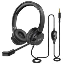 Load image into Gallery viewer, EKSA H12 Wired Headphones with Microphone for PC/PS4/Xbox Gaming Headset Gamer 3.5mm On-Ear Call Centre/Traffic/Computer Headset