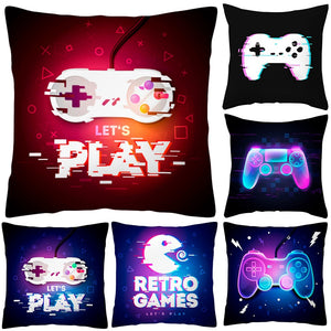 Video Game Cushion Cover Gamepad Boy Game Inflate Party Supplies Toy GAME ON Pillow Case