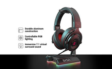 Load image into Gallery viewer, Headphones Stand EKSA W1 7.1Surround Gaming Headset Holder RGB with 2 USB and 3 3.5mm Ports for Gamer PC Accessories