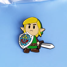 Load image into Gallery viewer, The Legend of Zelda Enamel Pin Cartoon Shield Warrior Link Brooch Action Adventure Game Fans Badge