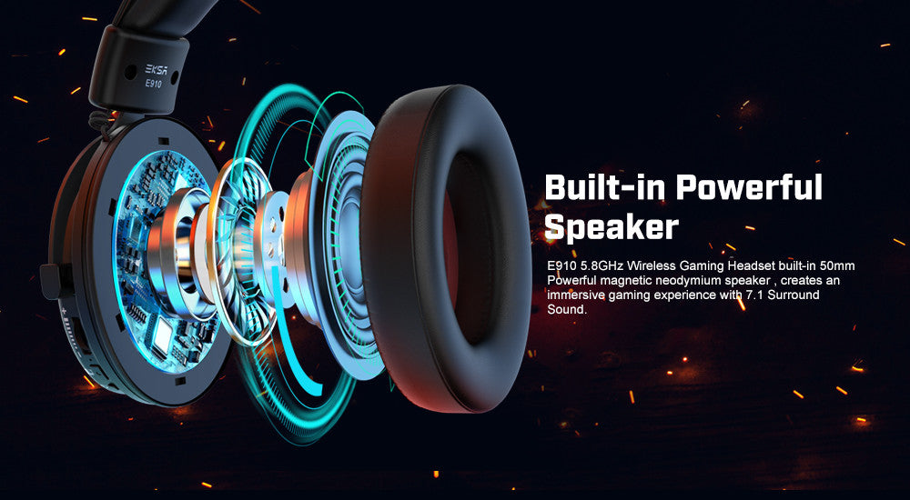EKSA Wireless Headphones E910 Gaming Headset with