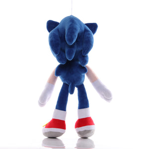 27-30cm Sonic Plush Doll keychain Toys Cartoon PP Cotton Black Blue Shadow Hedgehog Soft Stuffed pendant Toy Kids Birthday Gifts