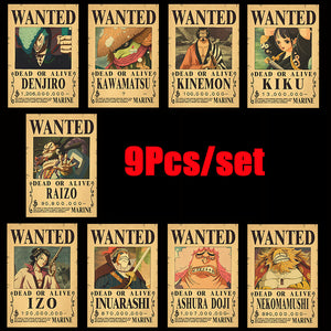 10Pcs/set Anime One Piece Vintage Posters Children Room Living Wall Decoration