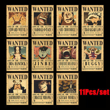 Load image into Gallery viewer, 10Pcs/set Anime One Piece Vintage Posters Children Room Living Wall Decoration