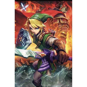 Video Game Diamond Painting Zelda Diamond Embroidery Posters 5D Diy Mosaic Wall Art