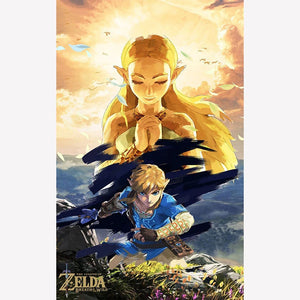 Video Game Diamond Painting Zelda Diamond Embroidery Posters 5D Diy Mosaic Wall Art