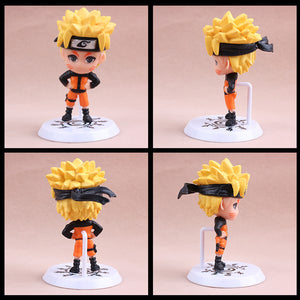 6pcs/set Naruto Shippuden Anime Action Figure Hatake Kakashi 18/19 Q Version Model 7CM PVC Uzumaki Naruto Statue Collectible Toy