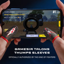 Load image into Gallery viewer, GameSir Talons Gaming Fingertips for PUBG Call of Duty Mobile Legends 1 Pair of Professional Game Thumbs Sleeve
