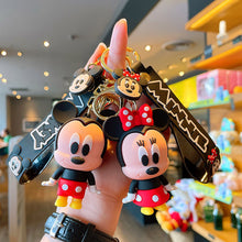 Load image into Gallery viewer, Disney Anime Cartoon Mickey Mouse Stitch Figure Keychains Minnie Donald Duck Piglet Key Chain Model