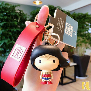 Movies Batman superman Wonder Woman Keychains anime cartoon key chain Ornaments kids toys collection dolls bag pendant gifts