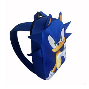 23cm Sonic School Bag Boys Girls Backpack Cartoon Outdoor Sports Bags Kids