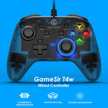 Load image into Gallery viewer, GameSir T4w Wired Gamepad and Carry Case, Game Controller with Vibration and Turbo Function, PC Joystick for Windows 7/8/10