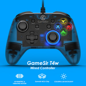 GameSir T4w Wired Gamepad and Carry Case, Game Controller with Vibration and Turbo Function, PC Joystick for Windows 7/8/10