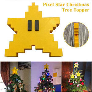 Xmas Super Marios Bros Star Tree Topper Power Light Up For Christmas Led Ornament