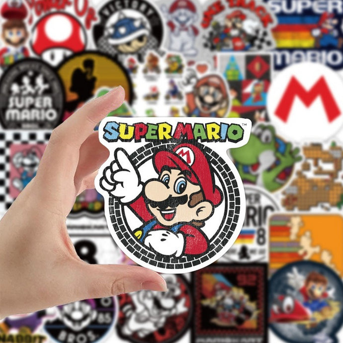50PCS Super Mario Anime Game Cartoon Stickers