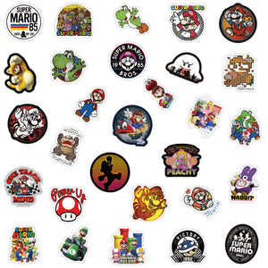 50PCS Super Mario Anime Game Cartoon Stickers