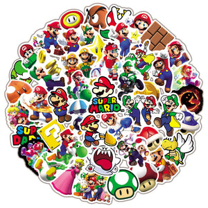 50PCS Super Mario Anime Game Cartoon Stickers