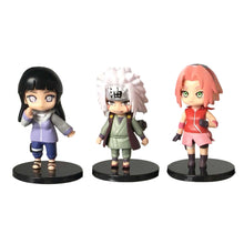 Load image into Gallery viewer, 12pcs/set Naruto Anime Shippuden Hinata Sasuke Itachi Kakashi Gaara Jiraiya Sakura Q Version PVC Figures
