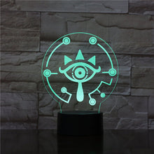 Load image into Gallery viewer, Zelda 3D LED Night Light Color Changing Lamp Room Decoration Action Figure Toy