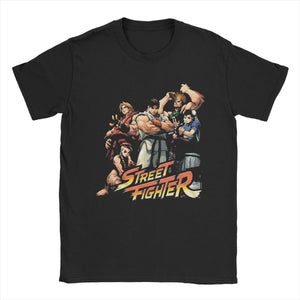 Awesome Characters Street Fighter Mens clothing Cotton Novelty T-Shirts Crew Neck Tee Shirt Short Sleeve Tops Plus Size