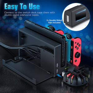 OIVO For Nintendo Switch joycon Charger 4 Port controller Charging Dock Station for Switch Holder Charger with 8 Game Slots