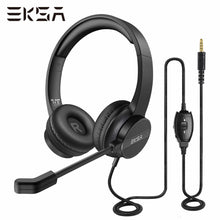 Load image into Gallery viewer, EKSA H12 Wired Headphones with Microphone for PC/PS4/Xbox Gaming Headset Gamer 3.5mm On-Ear Call Centre/Traffic/Computer Headset