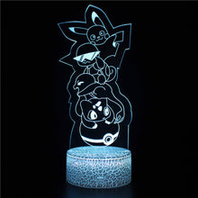 Load image into Gallery viewer, 41Styles of Pokemon Pikachu Charizard Anime Figures 3D Led Night Light Changing Model Action Logo Lamp Collection