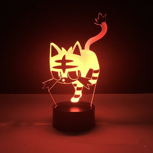 41Styles of Pokemon Pikachu Charizard Anime Figures 3D Led Night Light Changing Model Action Logo Lamp Collection