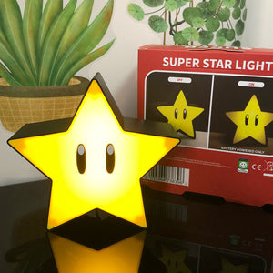 Super Marios Super Star Mushroom Question Mark Model Doll USB LED Night Light Bedroom Night Light Home Decoration Retro Game Toy