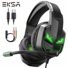 Load image into Gallery viewer, EKSA Headset Gamer 3.5mm Wired Gaming Headphones for PC/Xbox/PS4/PS5 with Noise Cancelling Microphone Over-Ear Computer Earphone