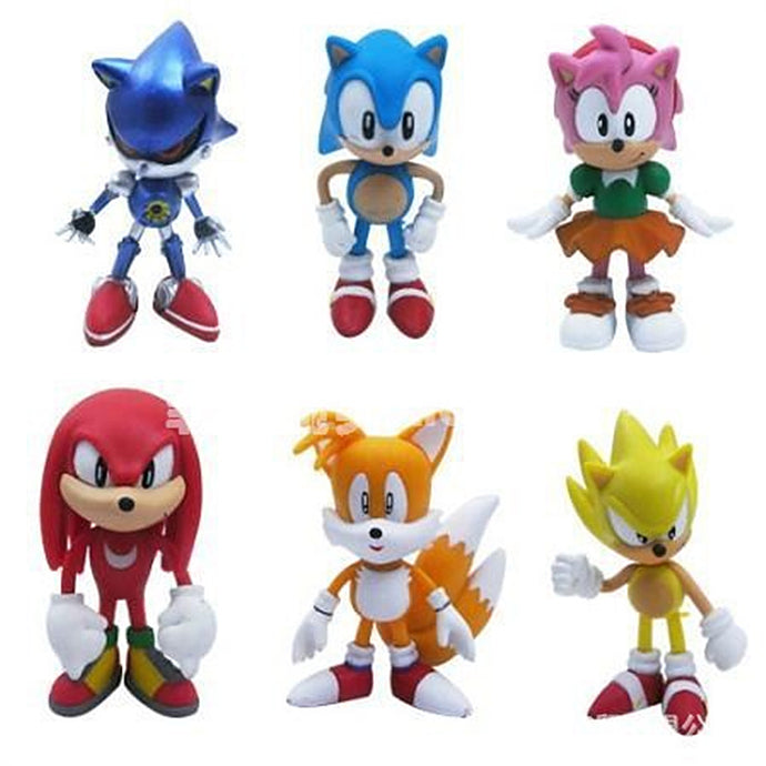 6Pcs/Set 6-7cm Sonic Figures Toy Pvc Toy Shadow Tails Characters Figure Toys For Children