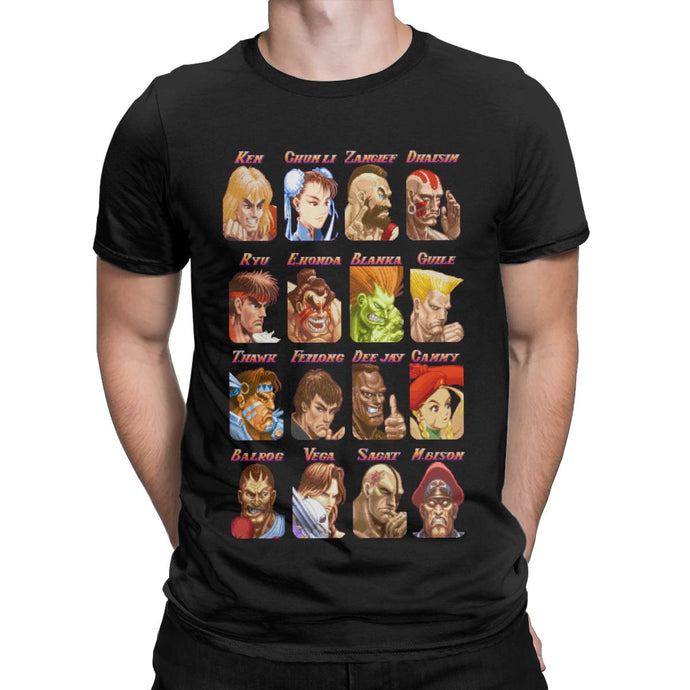Novelty Street Fighter Select Classic O Neck Pure Cotton T Shirts Short Sleeve Tees Gift Clothes