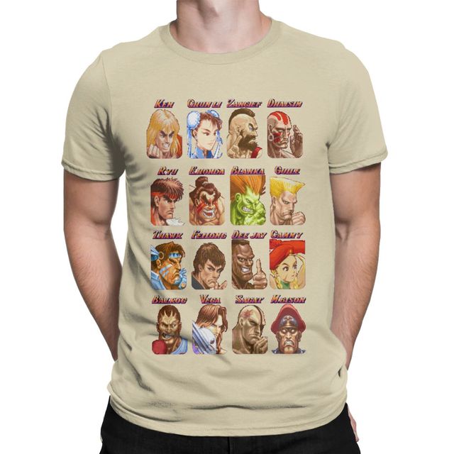 Novelty Street Fighter Select Classic O Neck Pure Cotton T Shirts Short Sleeve Tees Gift Clothes