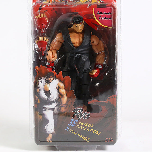 NECA Street Fighter wihte Ryu Ken Chun Li Gouki Guile PVC Action Figure Collectible Model Toy
