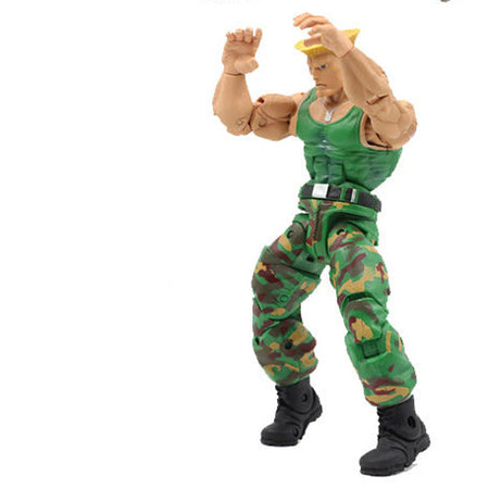 Street Fighter Guile Blue Camouflage Action Figure