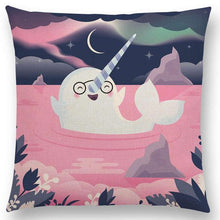 Load image into Gallery viewer, Cartoon Throw Pillow Case Narwhal Zelda Hero Golden Snitch Camera Coffee Cushion Cover Linen/cotton Pillow Cover Home Decorative